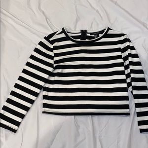 Black and white striped crop top from Forever 21